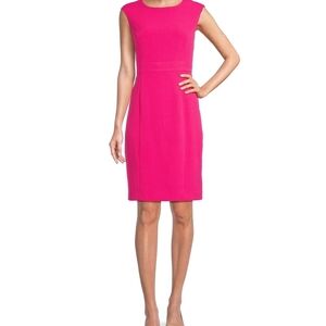 NWT Kasper 'Camellia' Elegant Pink Sleeveless Dress